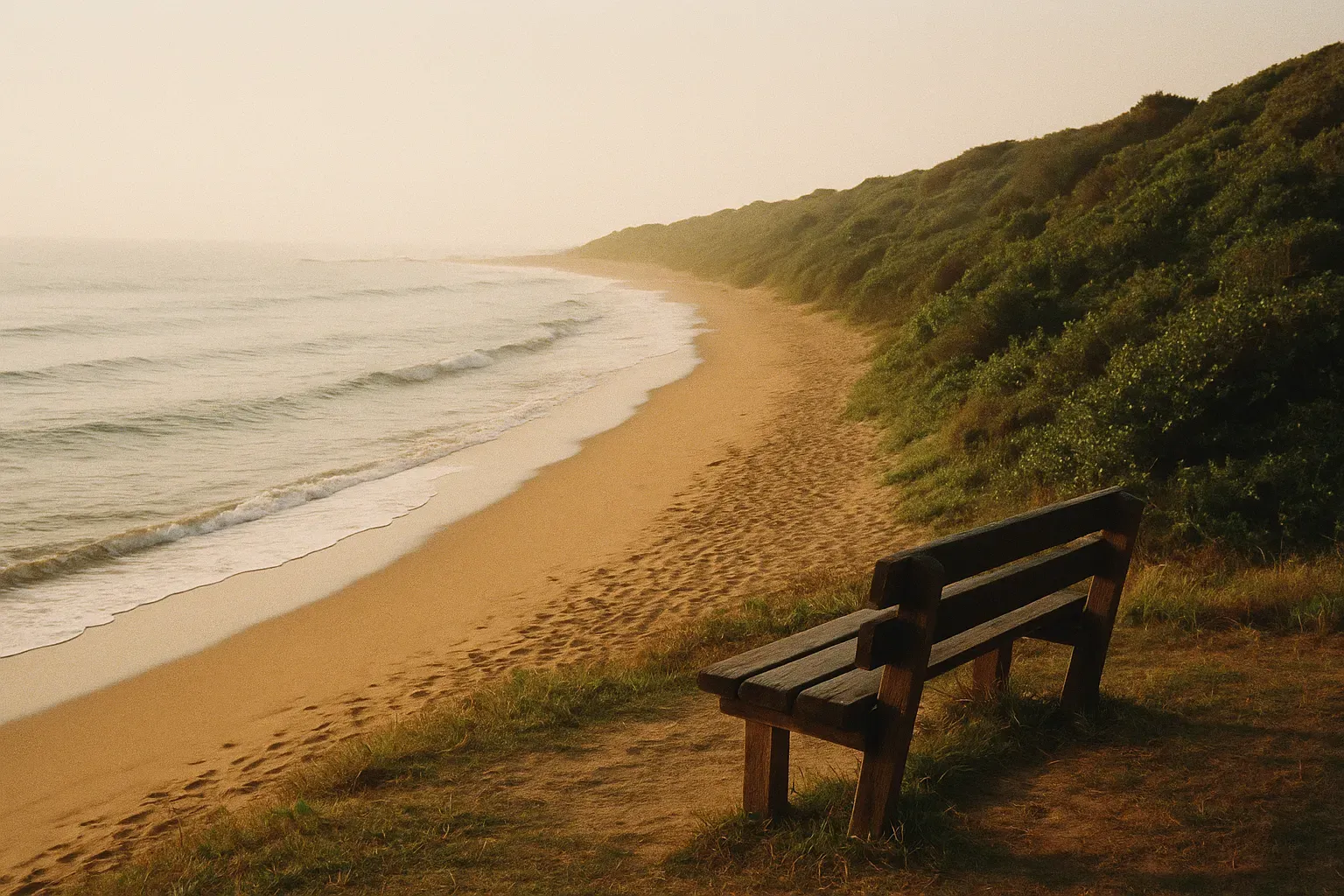 The beach at Pennington, two minutes' walk from the house